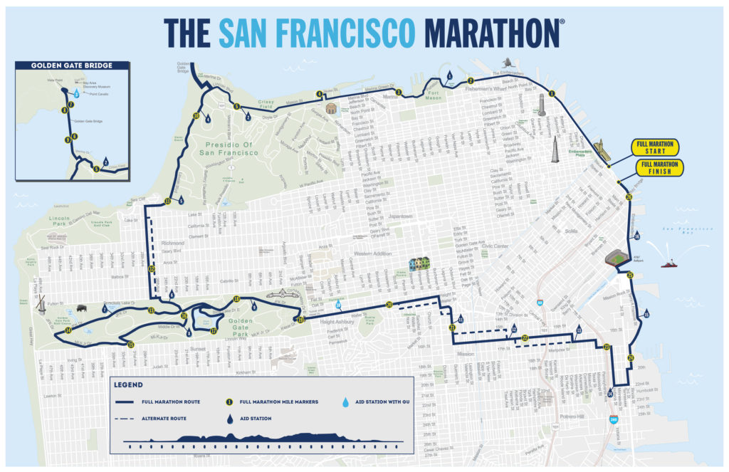 The San Francisco Marathon 2017 Full Marathon Course Map