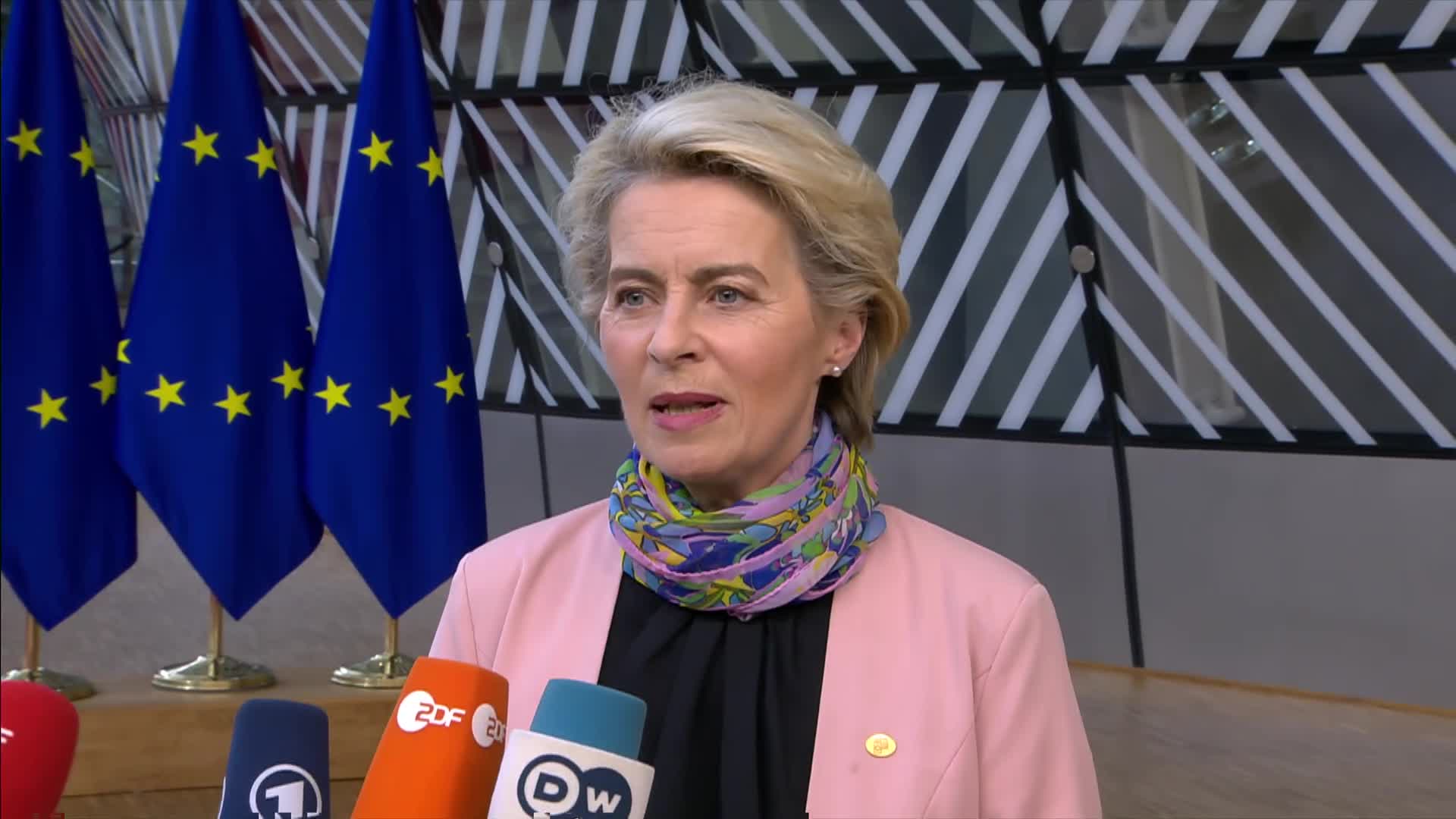 Video: Doorstep statement by Ursula von der Leyen, President of the European Commission.
